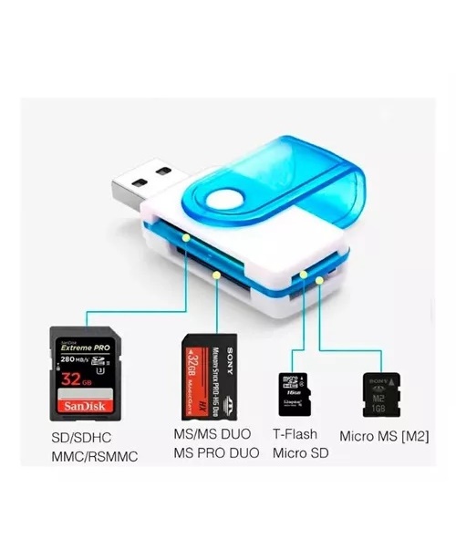 LECTOR MEMORIA EXTERNA USB TIPO PENDRIVE MICROSD SDHC TF M2 MMC MS PRO DUO