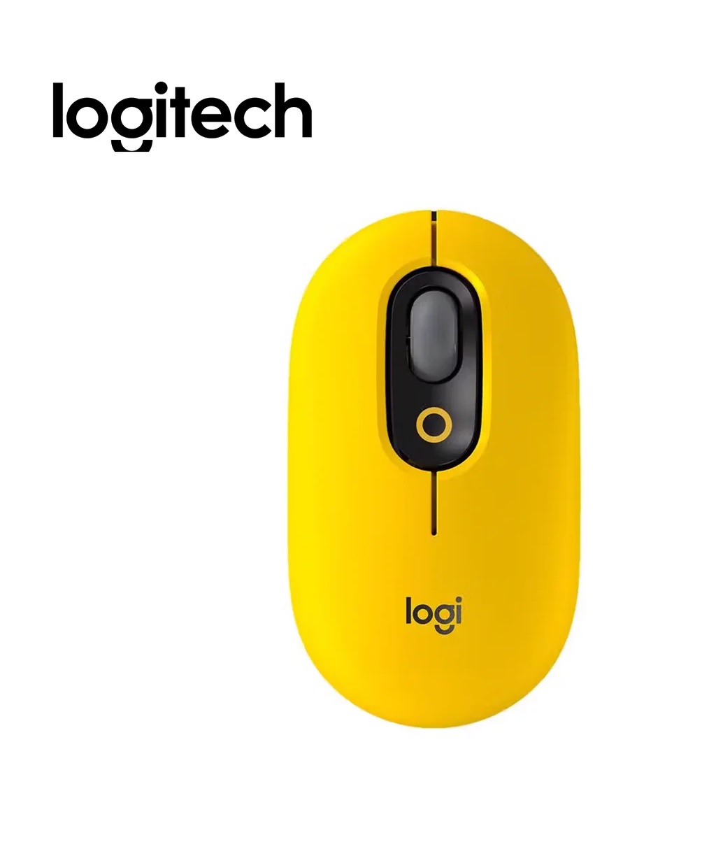 MOUSE USB WIRELESS LOGITECH POP NEGRO Y AMARILLO INALAMBRICO