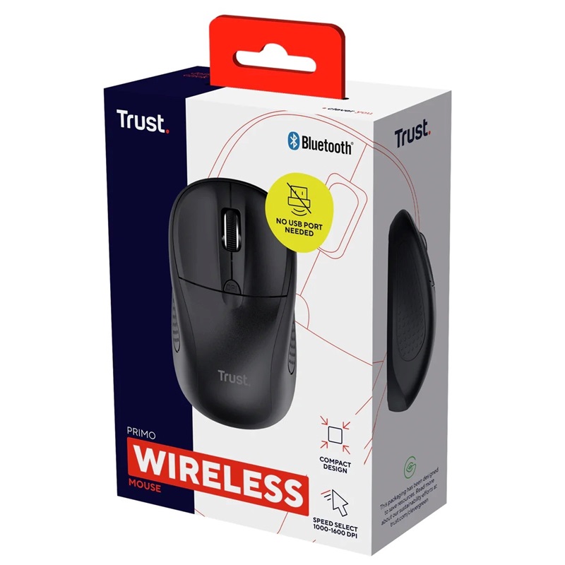 MOUSE USB BLUETOOTH TRUST PRIMO NEGRO