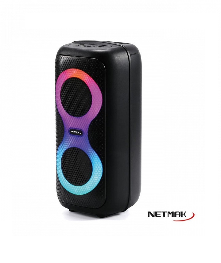 PARLANTE BLUETOOTH NETMAK NM-CYRUS DOBLE 4 PULG PORTABLE