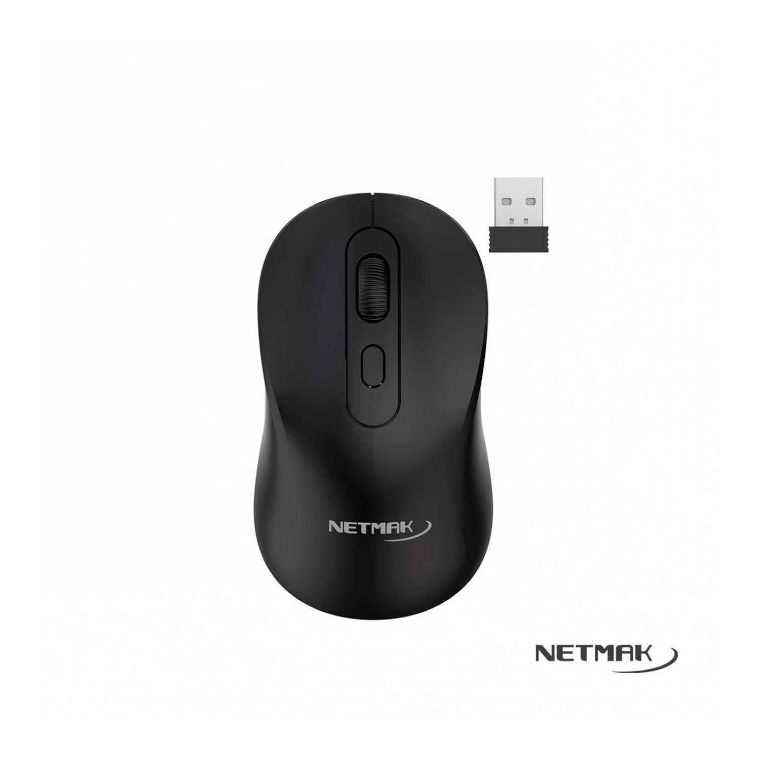 MOUSE BT 5.2 NETMAK M640 NEGRO RECARGABLE