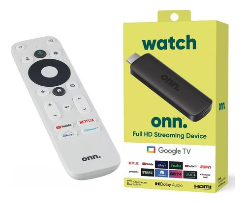 WATCH ONN STREAMING GOOGLE TV FULL HD CON CTROL REMOTO SIN PILAS SIN FUENTE