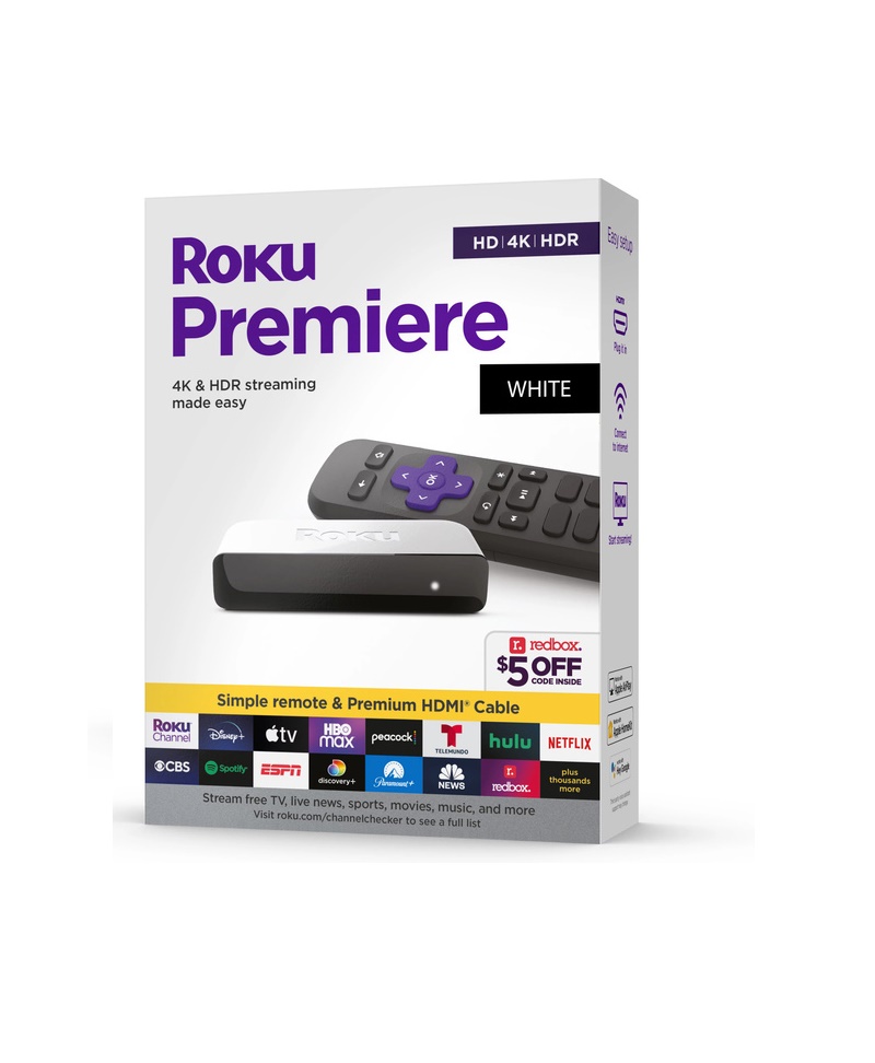 ROKU 3920RW PREMIERE 4K HDR STREAMING MEDIA PLAYER CTROL REMOTO